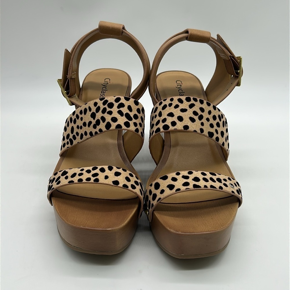 Cityclassified Leopard Print Platform Wedge Sandals Size 6.5 NWT Phonic-S NWT - Picture 3 of 9